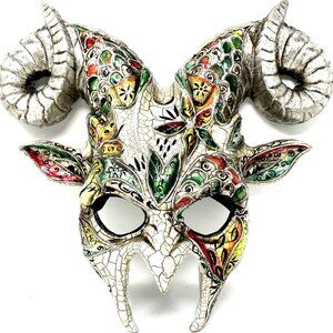 Krampus Ram Goat Demon with Horns Devil Halloween Masquerade Masks Party